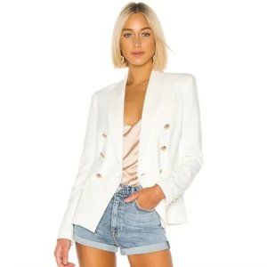 NWT L'AGENCE Kenzie Double Breasted Blazer in Ivory - Size 2